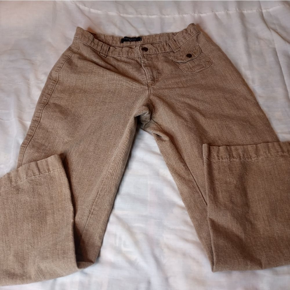 Riveted Lee Size 12P Womens Beige Zipper Pocket 100% Cotton Beige Jeans Pants